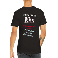 Thin Lizzy Ulster Hall Belfast 1978 Bad Reputation Tour Replica Premium Unisex Crewneck T-shirt