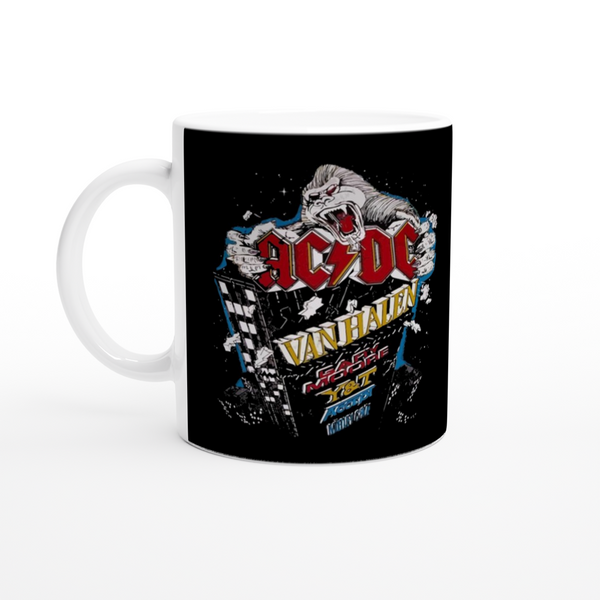 Monsters Of Rock Donington Park 1984 Black & White 11oz Ceramic Mug