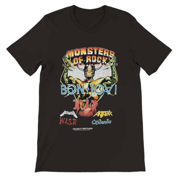 monsters of rock 87 Monsters Of Rock Donington UK 1987 Replica Premium Unisex Crewneck T-s – WHOLE LOTTA ROCK