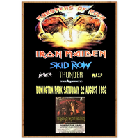 MONSTERS OF ROCK DONINGTON PARK 1992 WITH TICKET Classic Semi-Glossy Paper Poster
