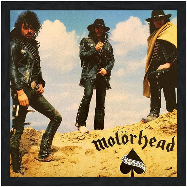 Motorhead Ace Of Spades Album Cover Classic Semi-Glossy Paper Wooden Framed Poster