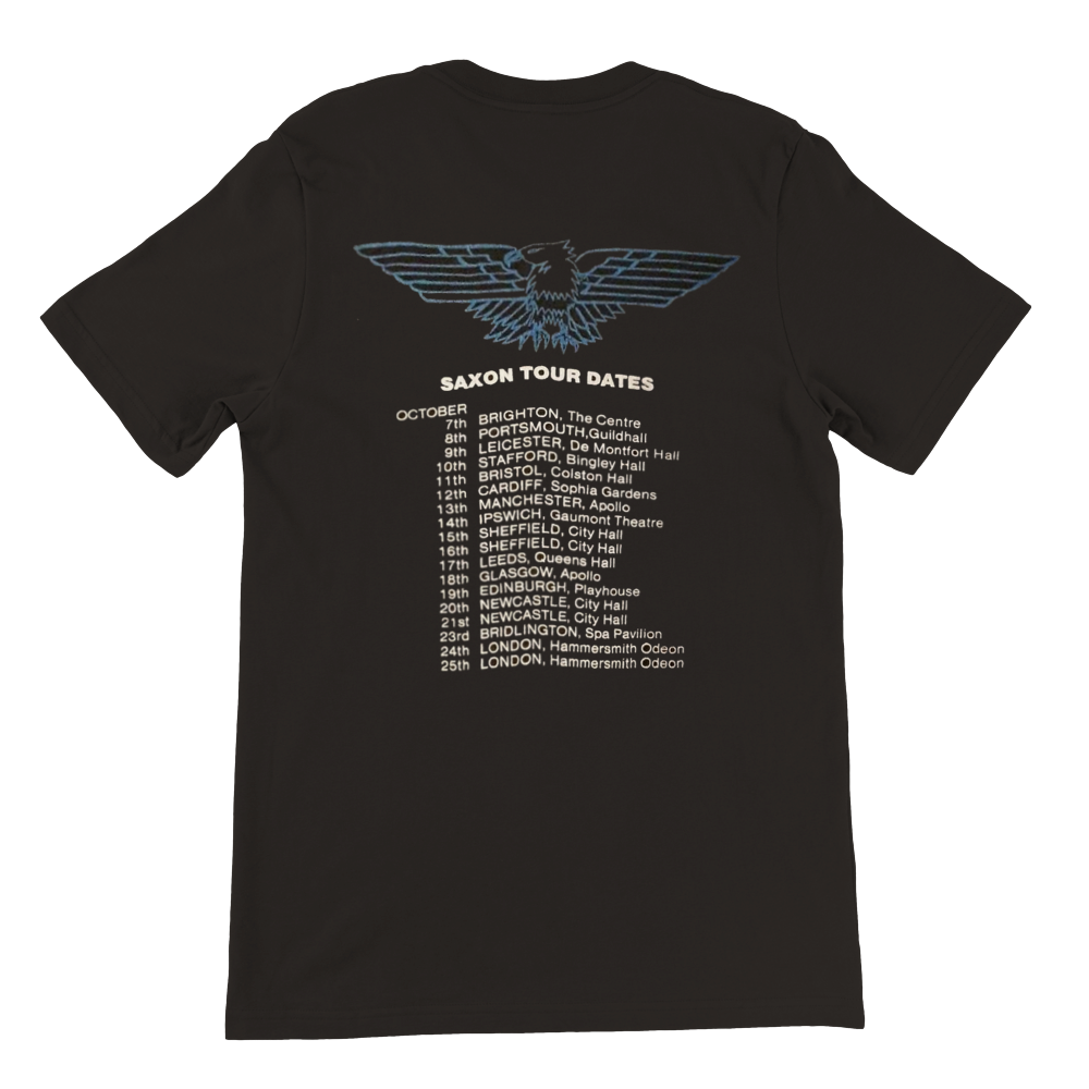 Saxon Denim And Leather Tour 1981 Premium Unisex Crewneck T-shirt